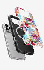 iPhone 18 Pro Max Tough Case – Flowered Skulls - View 2