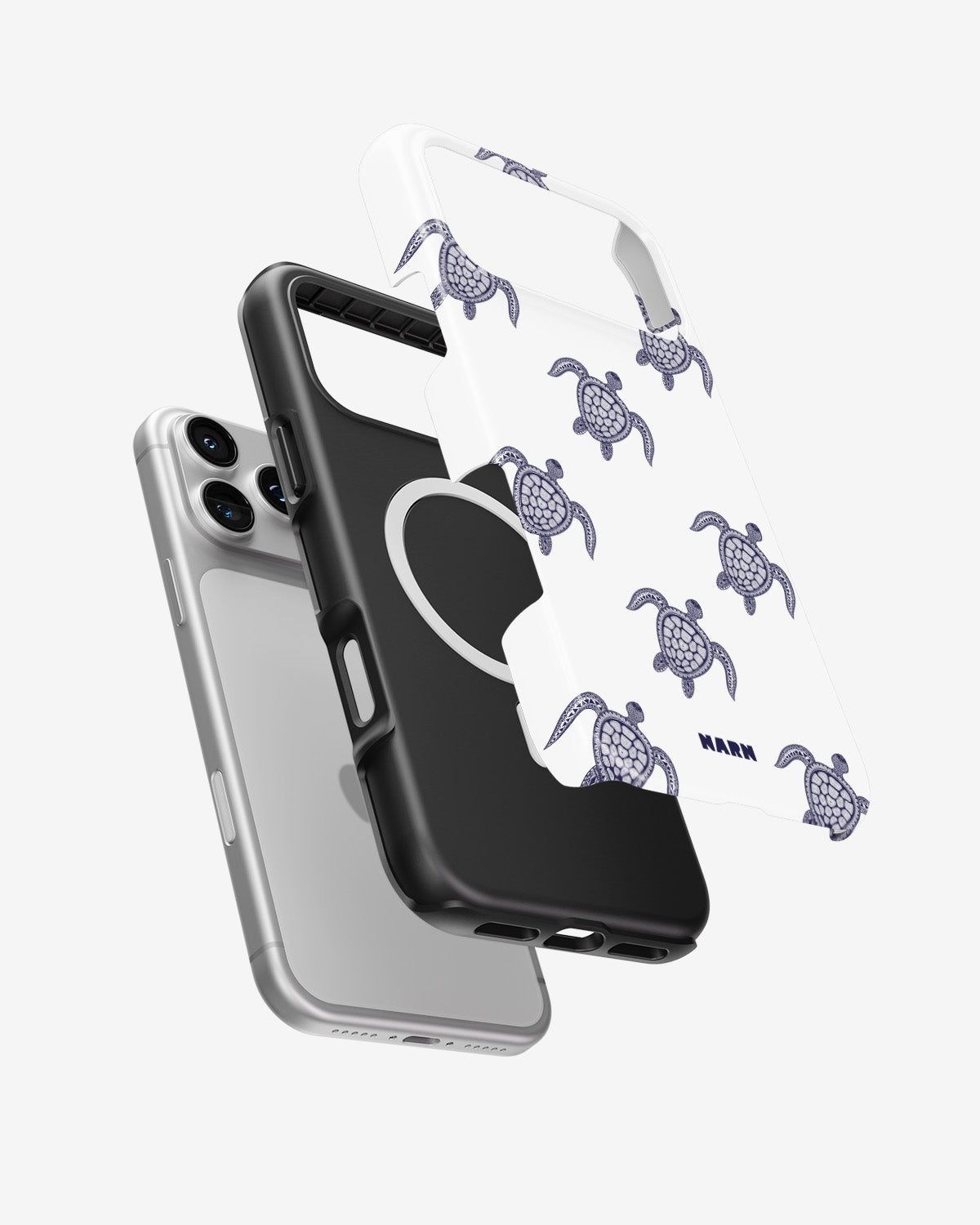iPhone 18 Pro Max Tough Case – Blue Turtles - View 2