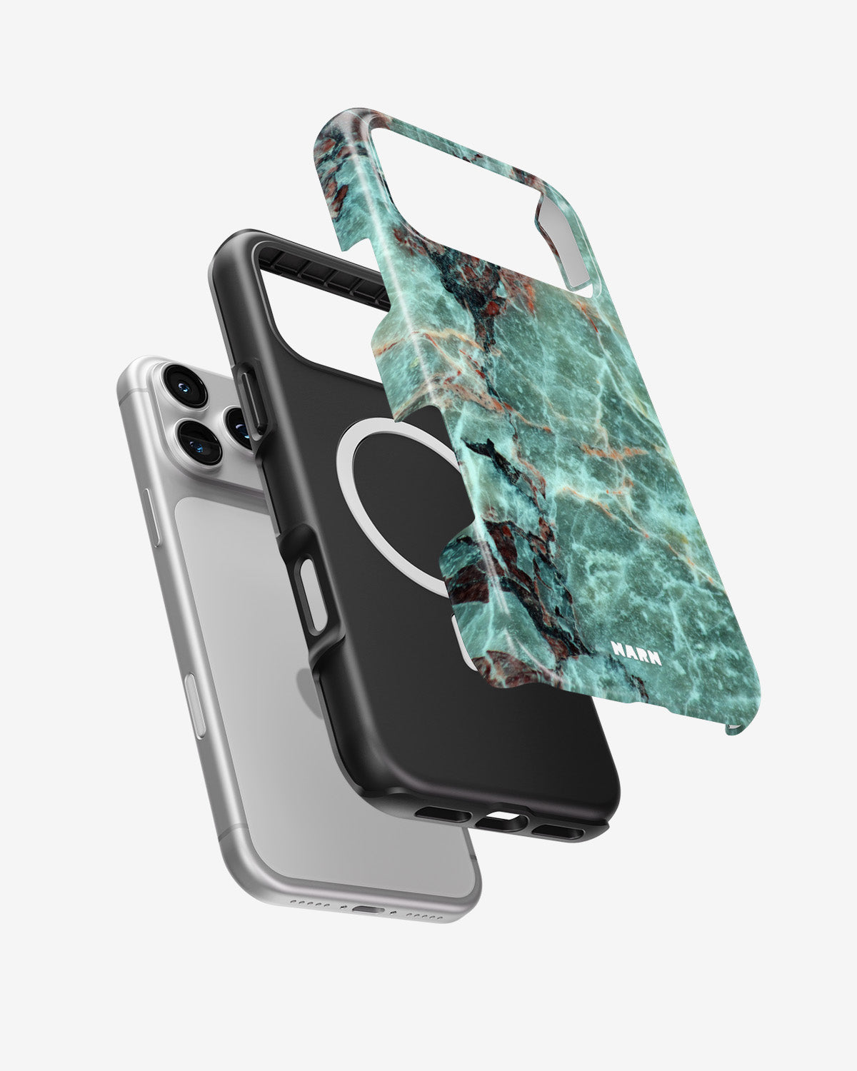 iPhone 18 Pro Max Tough Case – Green Marble - View 2