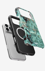 iPhone 18 Pro Max Tough Case – Green Marble - View 2