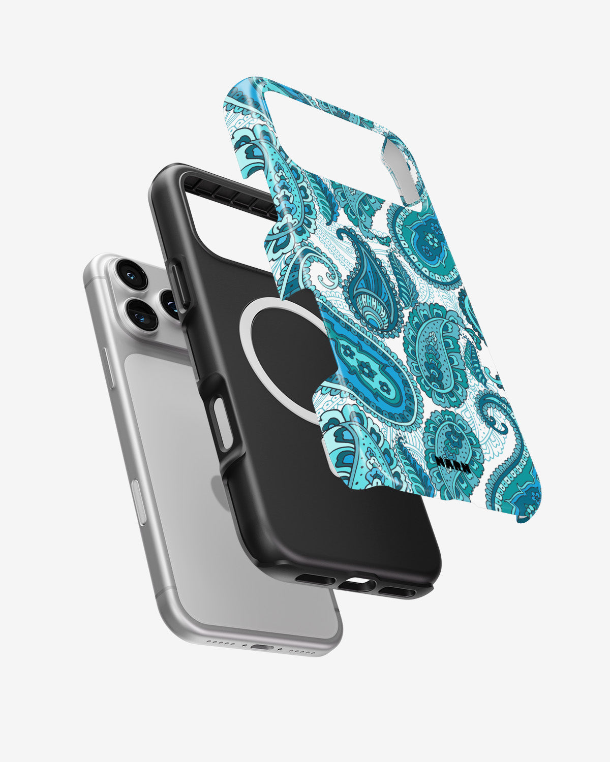 iPhone 18 Pro Max Tough Case – Turquoise Paisley - View 2