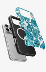 iPhone 18 Pro Max Tough Case – Turquoise Paisley - View 2
