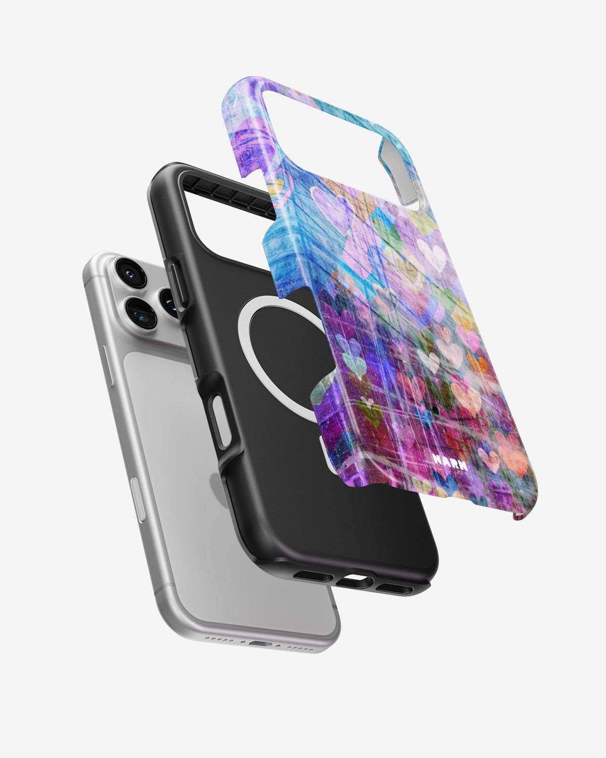 iPhone 18 Pro Max Tough Case – Purple Hearts - View 2