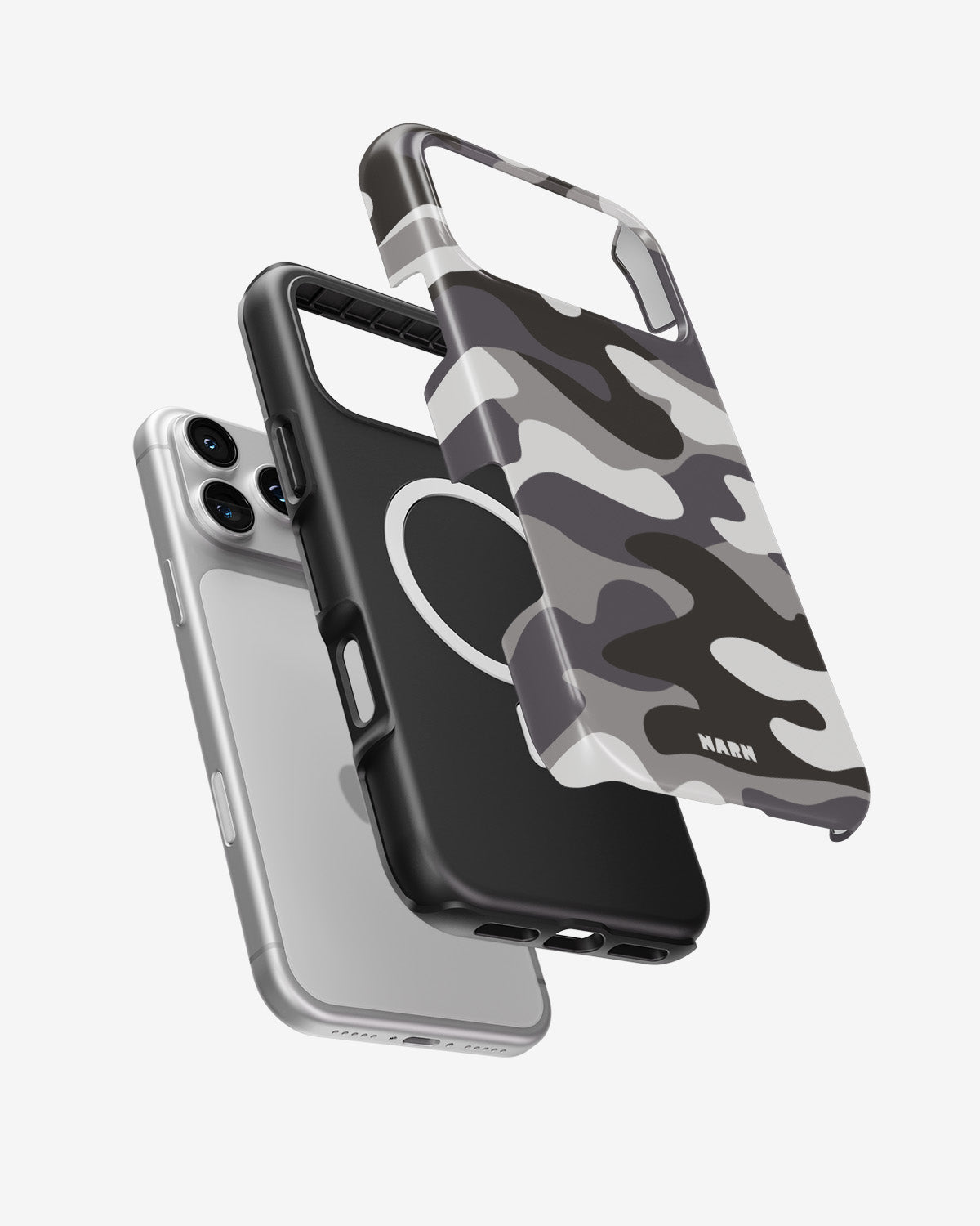 iPhone 18 Pro Max Tough Case – Grey Camo - View 2