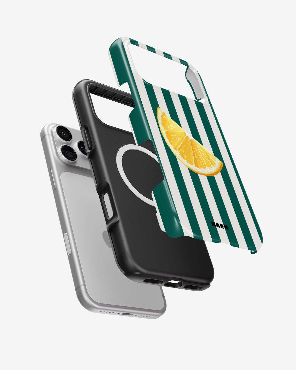 iPhone 18 Pro Max Tough Case – Lemon Stripes - View 2