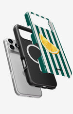 iPhone 18 Pro Max Tough Case – Lemon Stripes - View 2