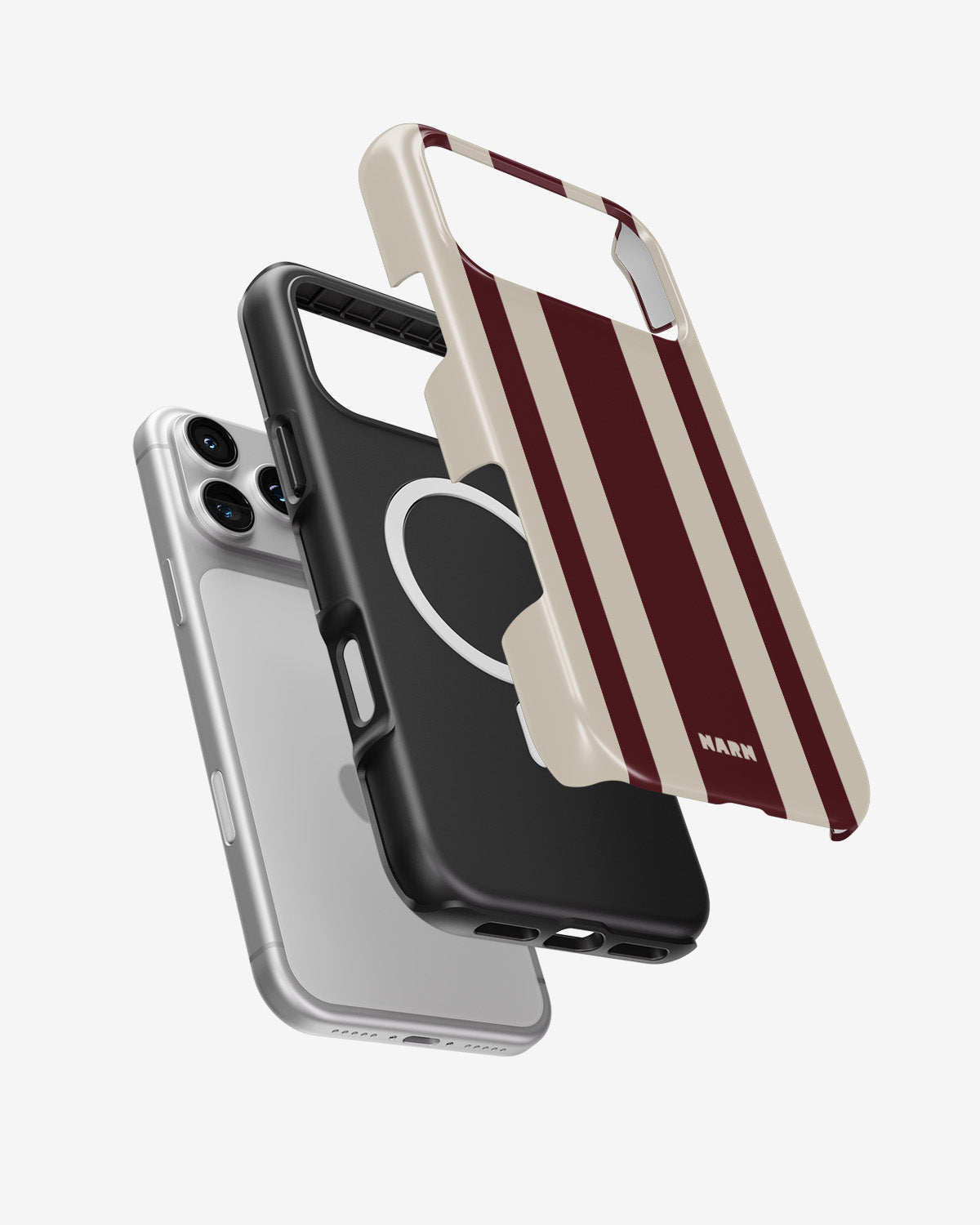 iPhone 18 Pro Max Tough Case – Bordeaux Stripe - View 2