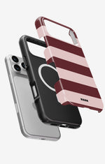 iPhone 18 Pro Max Tough Case – Cranberry Stripe - View 2