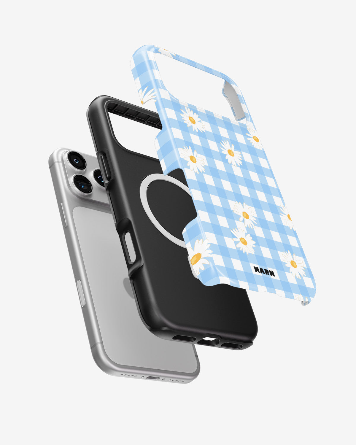 iPhone 18 Pro Max Tough Case – Blue Daisies - View 2