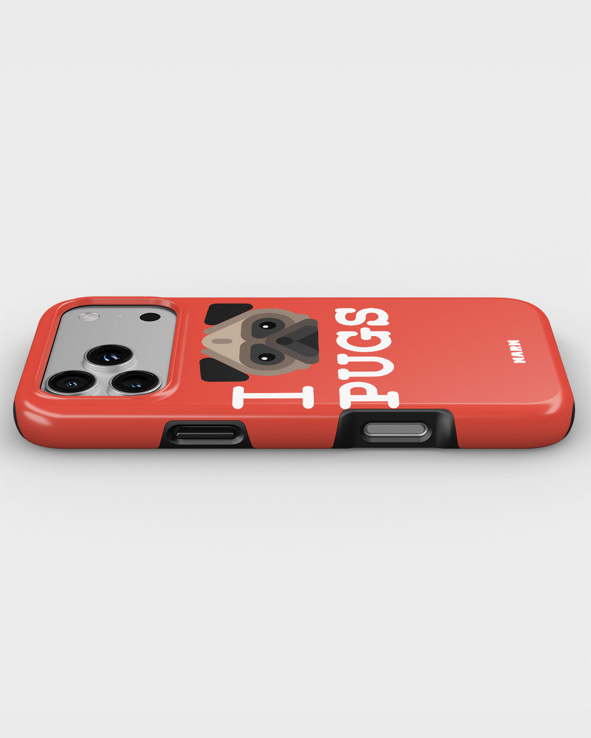 iPhone 18 Pro Max Tough Case – I Love Pugs - View 3