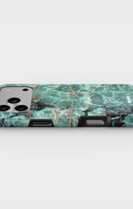 iPhone 18 Pro Max Tough Case – Green Marble - View 3