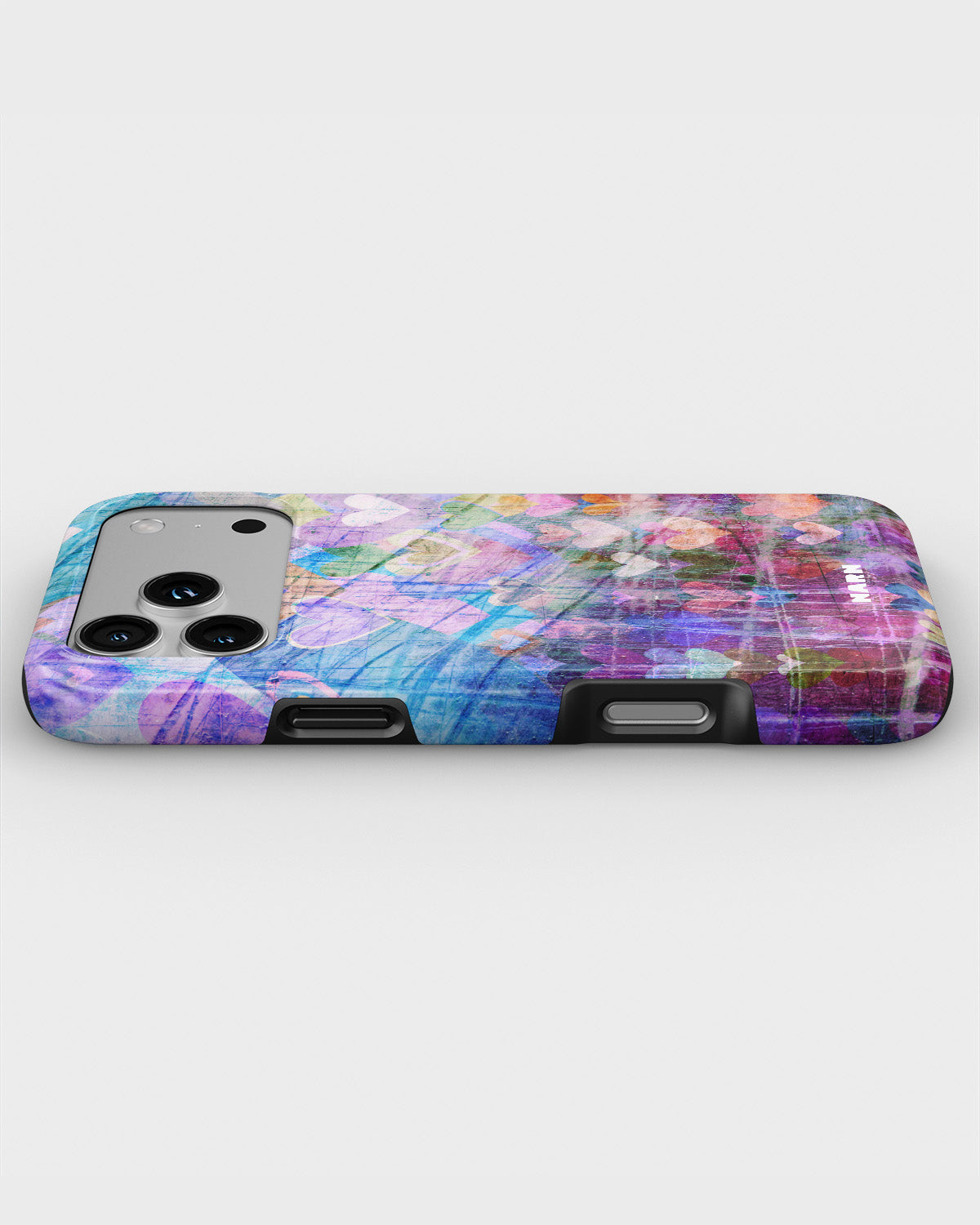 iPhone 18 Pro Max Tough Case – Purple Hearts - View 3