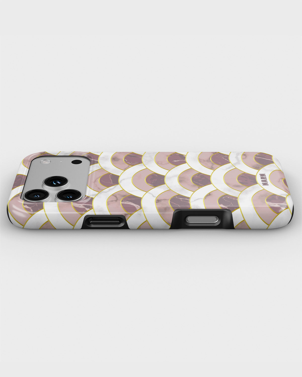 iPhone 18 Pro Max Tough Case – Pink Marble Waves - View 3