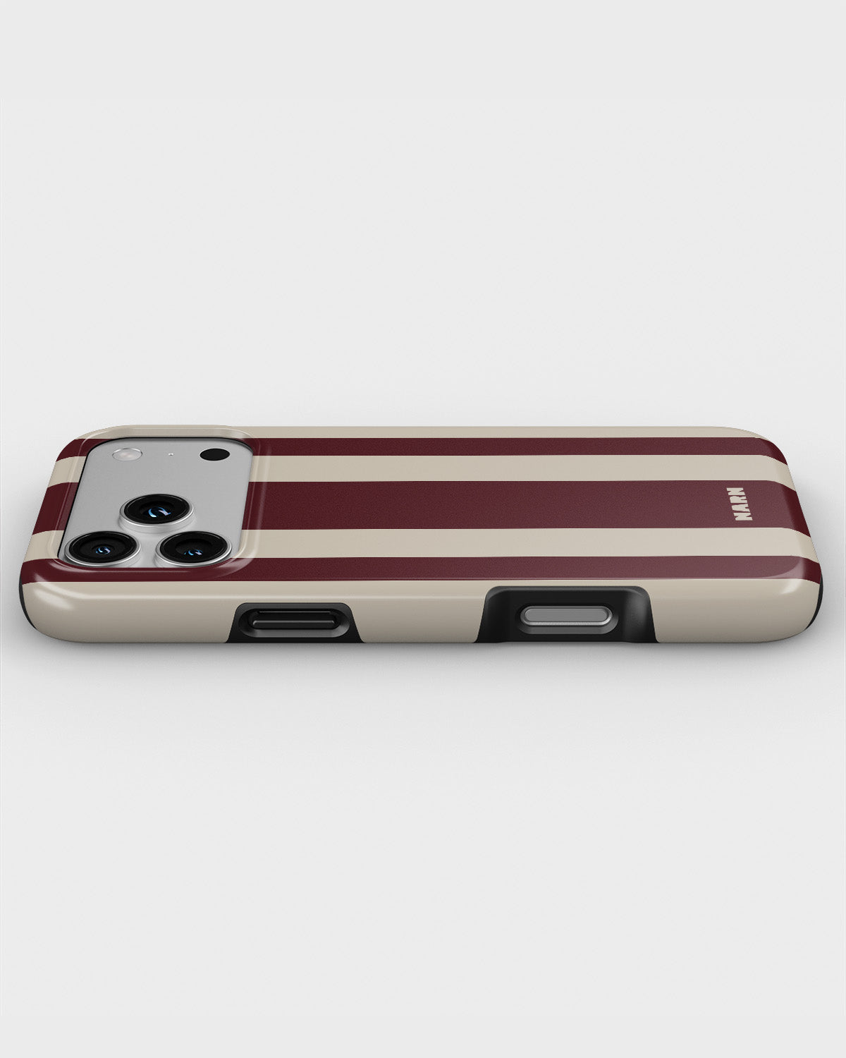 iPhone 18 Pro Max Tough Case – Bordeaux Stripe - View 3