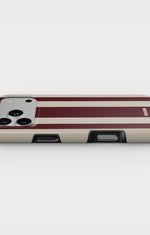 iPhone 18 Pro Max Tough Case – Bordeaux Stripe - View 3