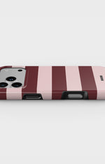 iPhone 18 Pro Max Tough Case – Cranberry Stripe - View 3