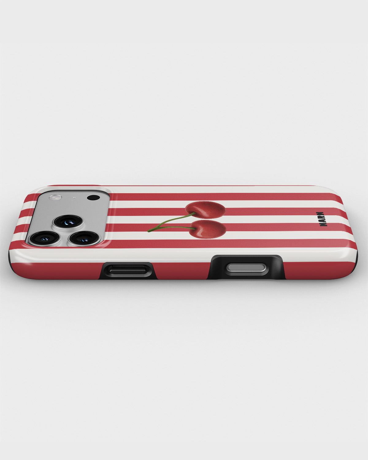 iPhone 18 Pro Max Tough Case – Cherry Stripes - View 3