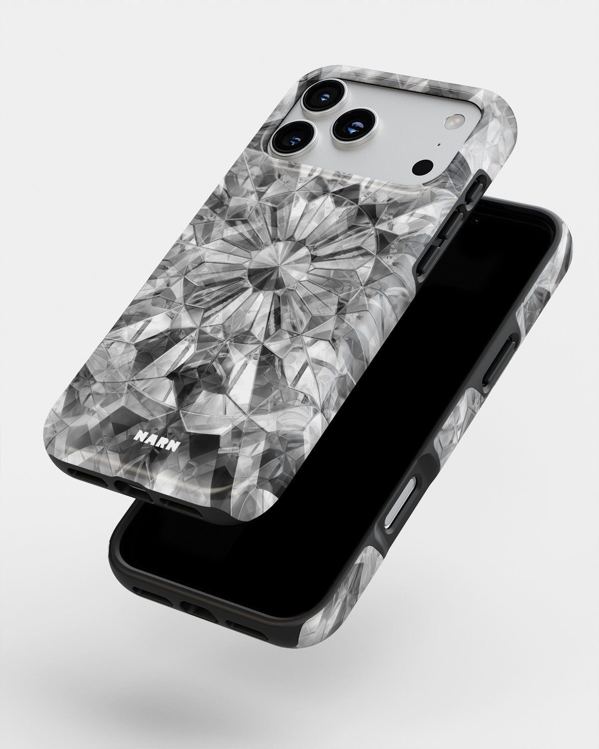 iPhone 18 Pro Max Tough Case – Grey Crystals - View 4
