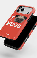 iPhone 18 Pro Max Tough Case – I Love Pugs - View 4