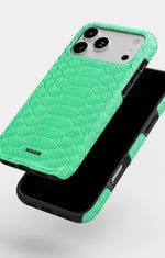 iPhone 18 Pro Max Tough Case – Turquoise Snake - View 4