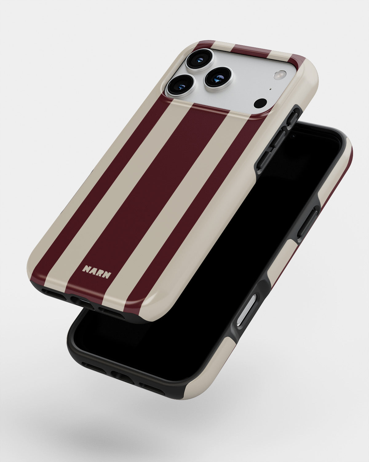 iPhone 18 Pro Max Tough Case – Bordeaux Stripe - View 4