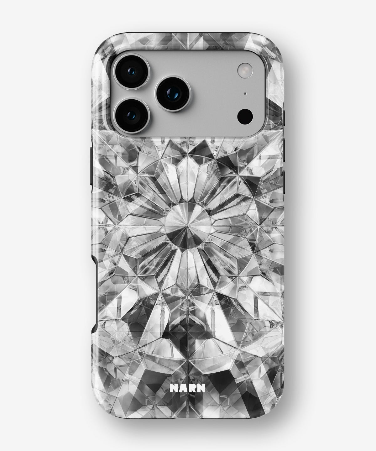iPhone 18 Pro Tough Case – Grey Crystals - View 1