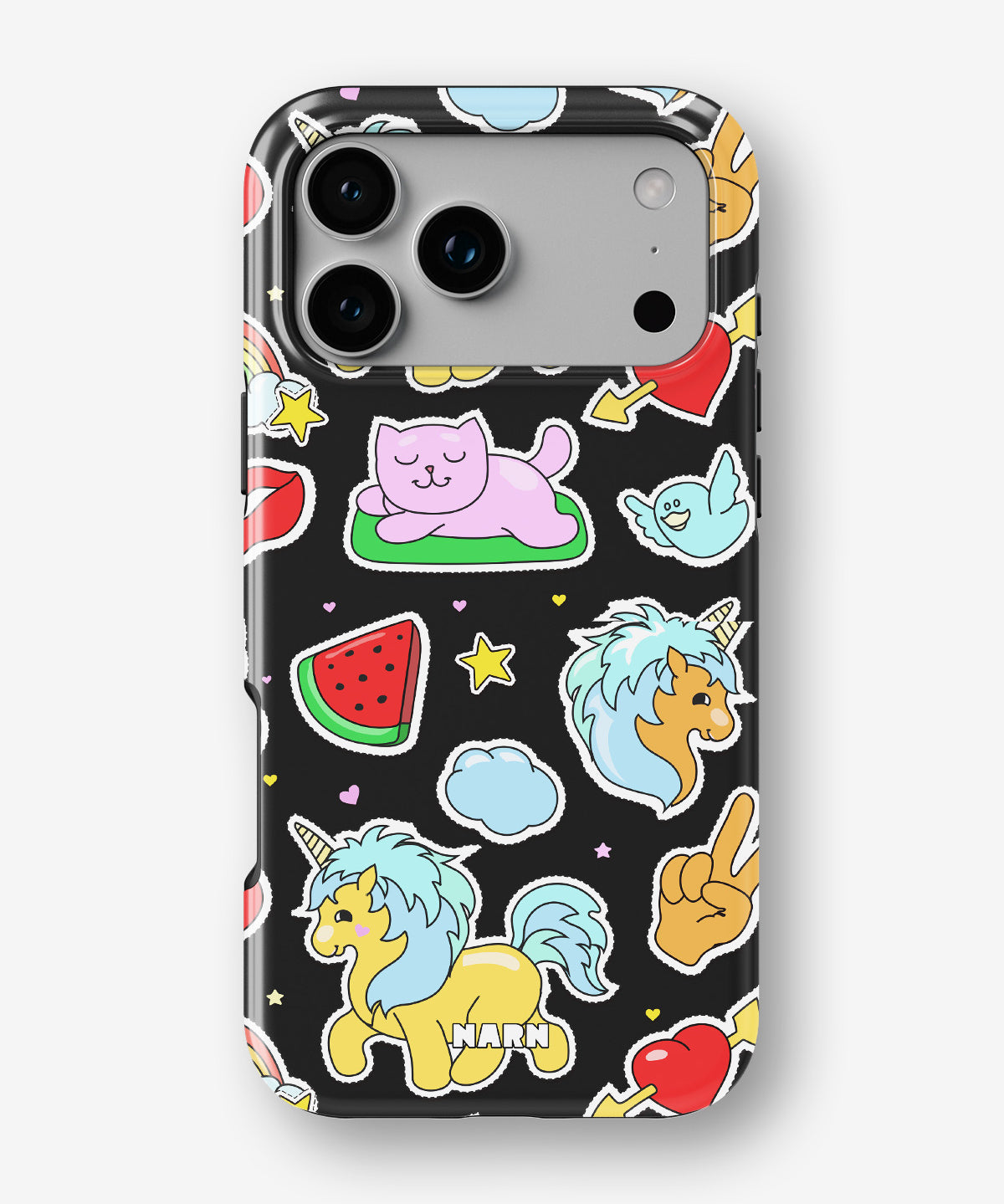 iPhone 18 Pro Tough Case – Cute Stickers - View 1