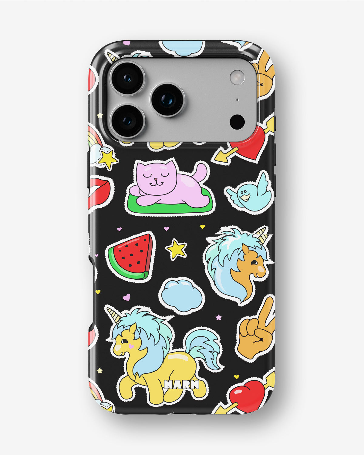 iPhone 18 Pro Tough Case – Cute Stickers - View 1