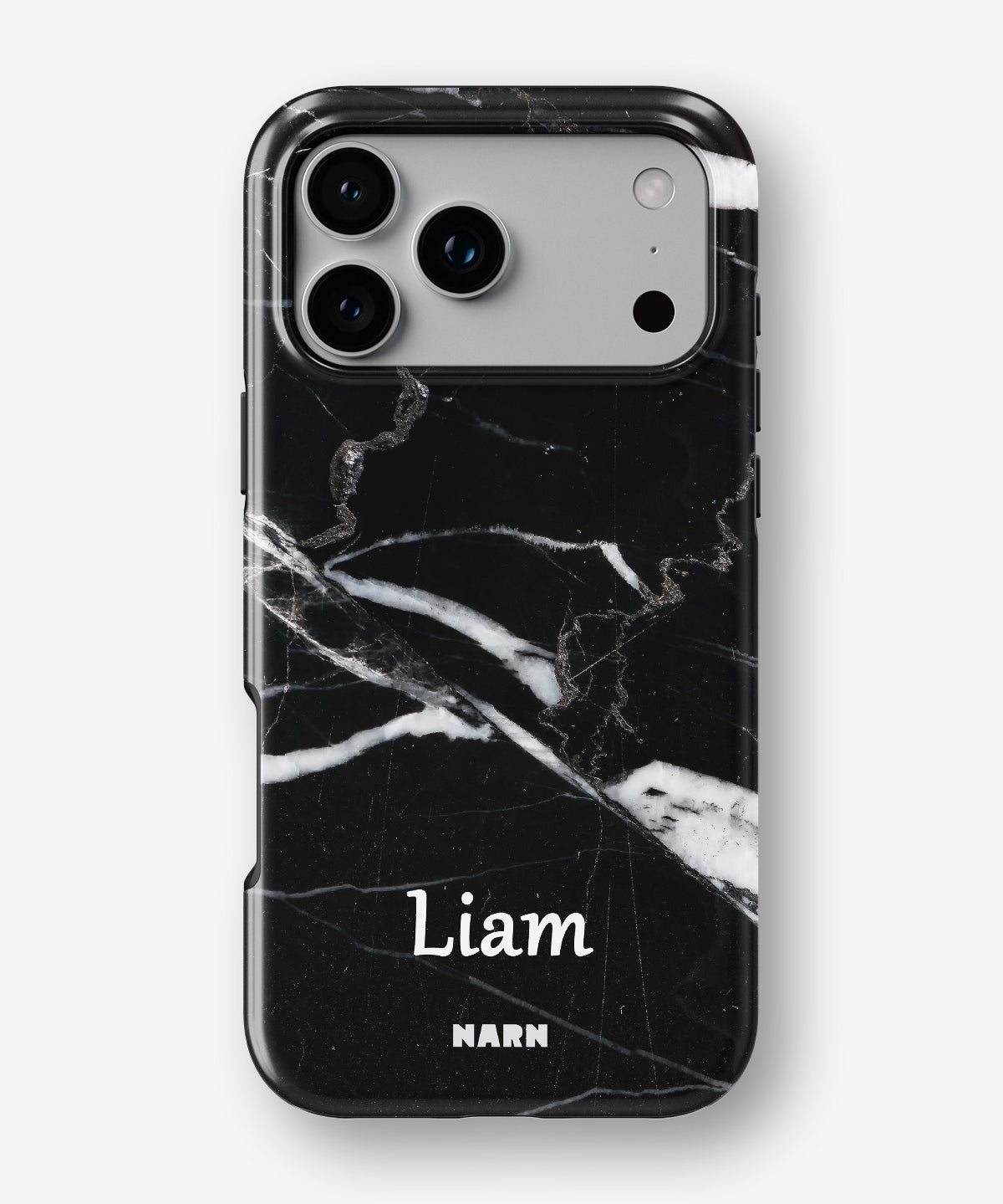 iPhone 18 Pro Tough Case – Custom - Black Marble - View 1