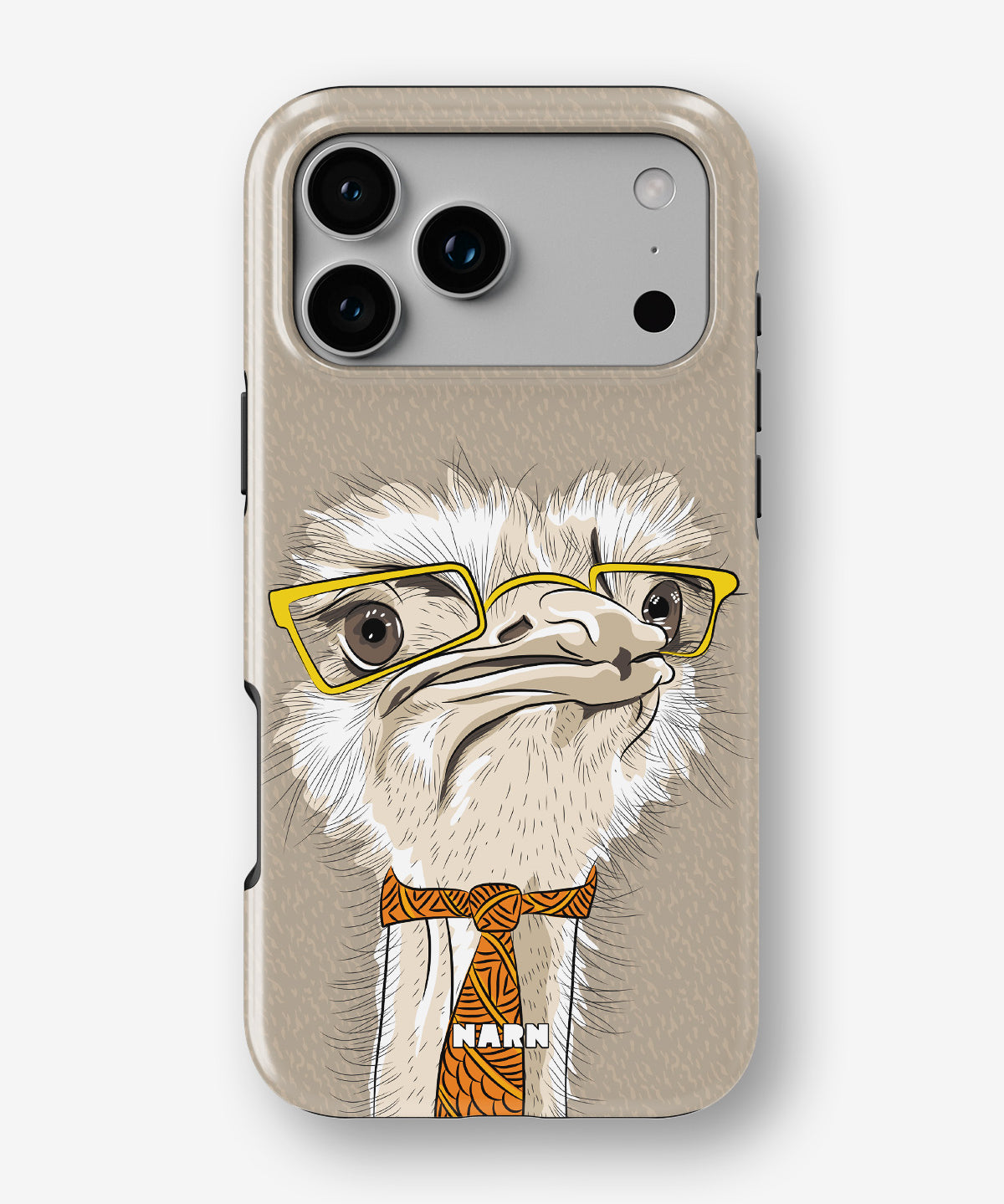 iPhone 18 Pro Tough Case – Hipster Ostrich - View 1