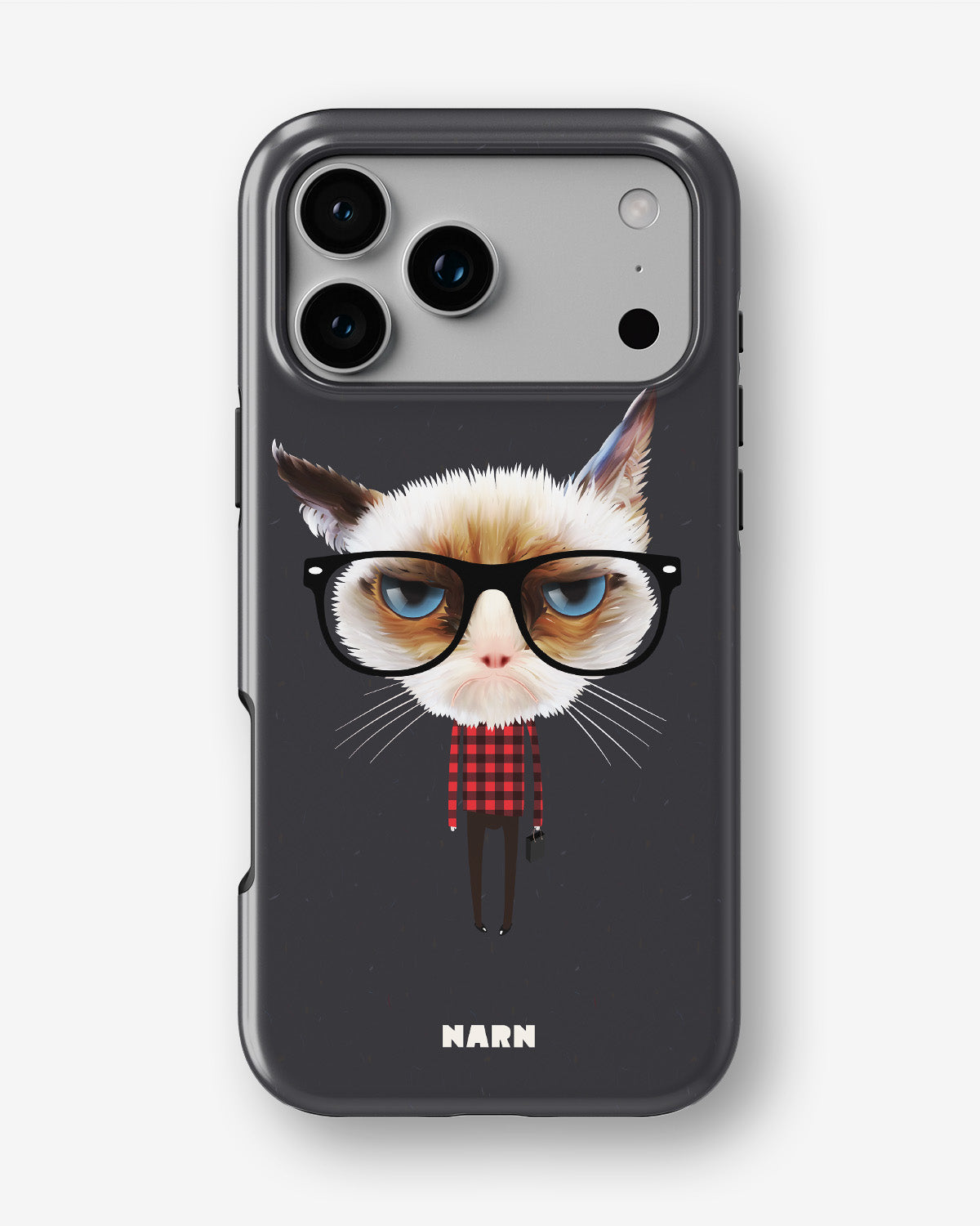 iPhone 18 Pro Tough Case – Hipster Cat - View 1