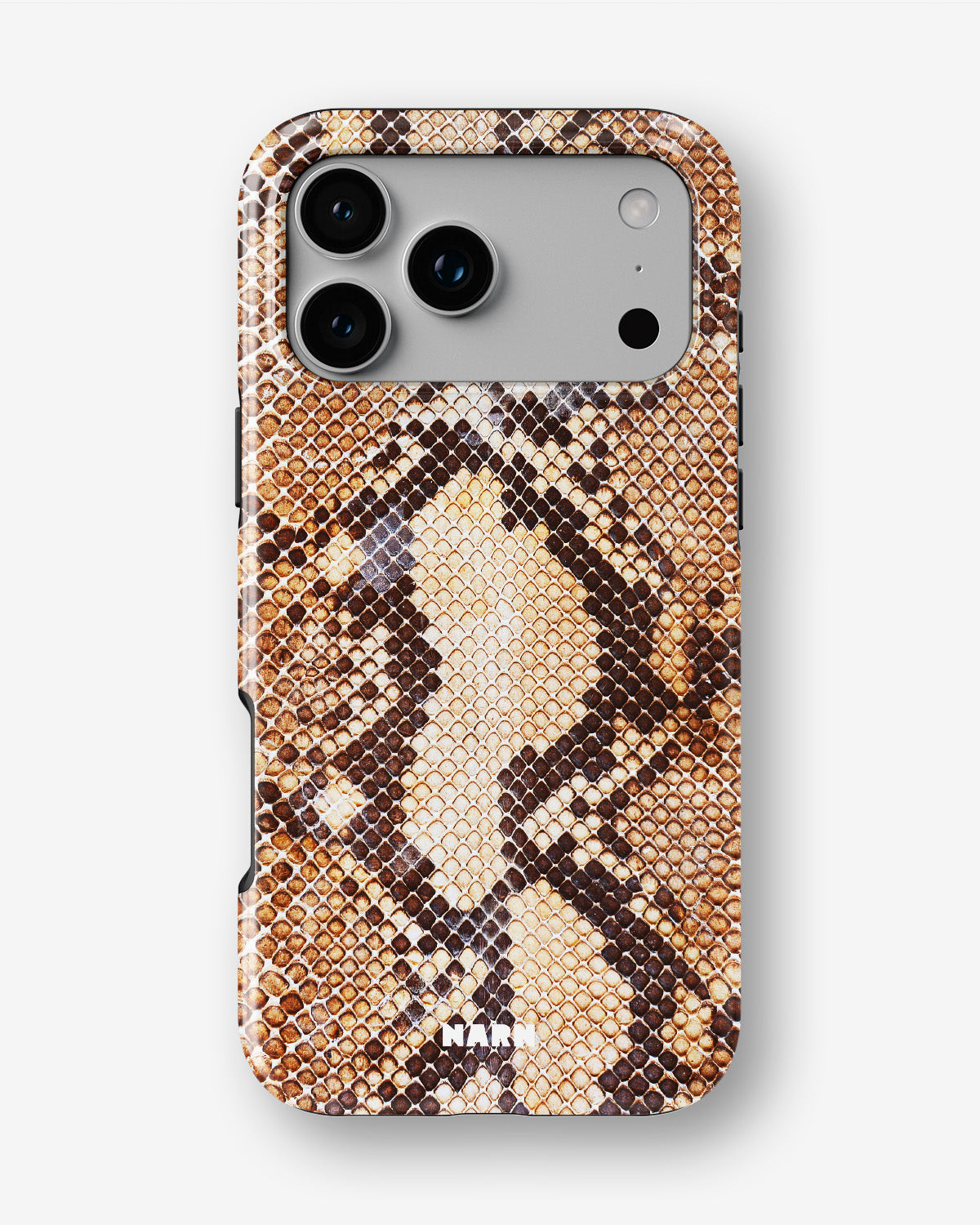 iPhone 18 Pro Tough Case – Brown Snakeskin - View 1