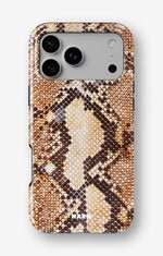 iPhone 18 Pro Tough Case – Brown Snakeskin - View 1