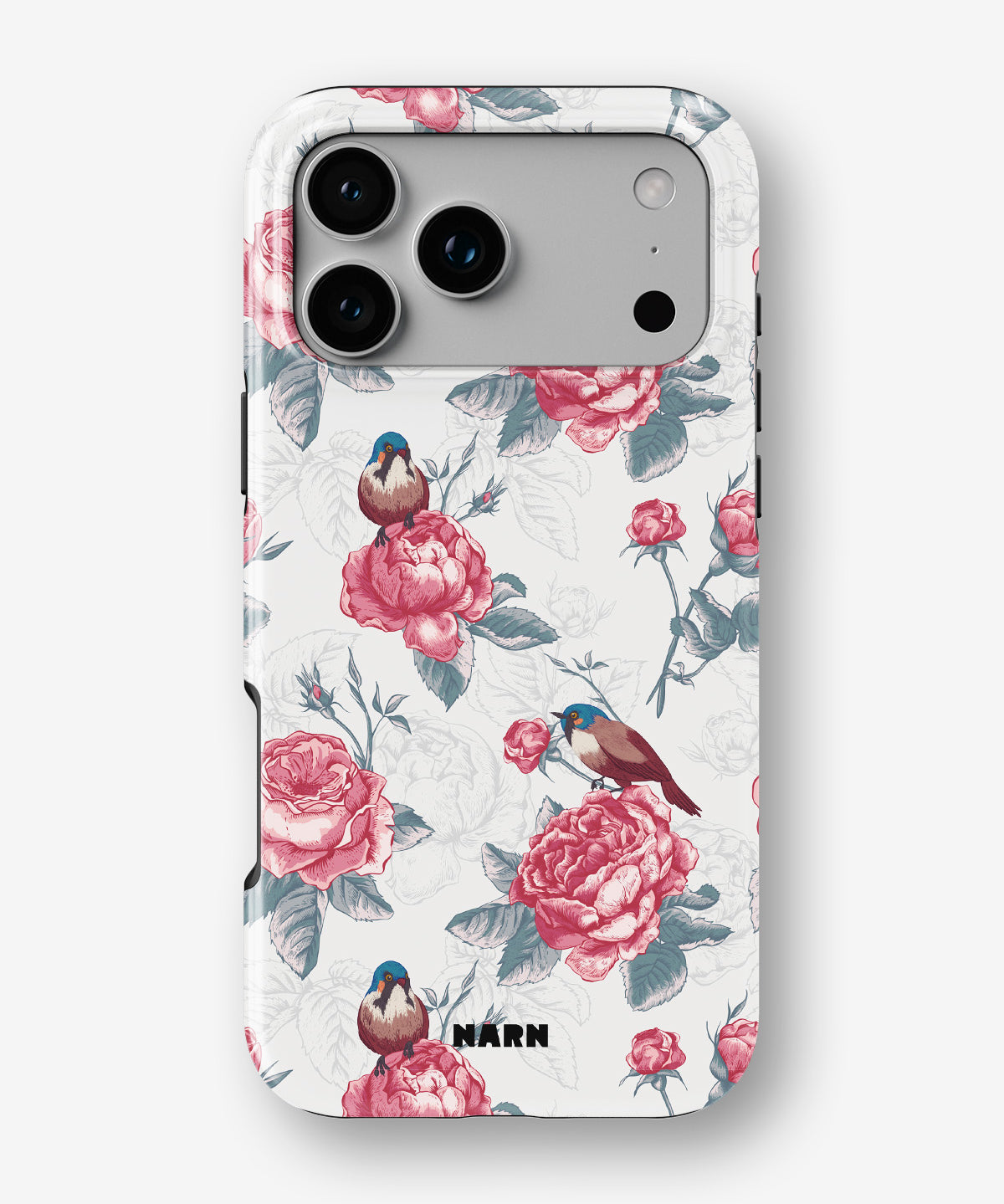 iPhone 18 Pro Tough Case – Birds Among Roses - View 1