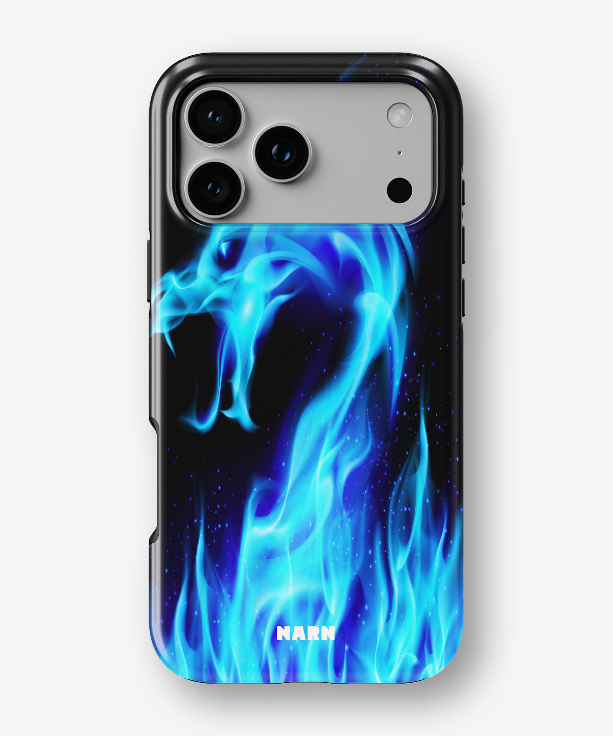 iPhone 18 Pro Tough Case – Blue Flames Dragon - View 1
