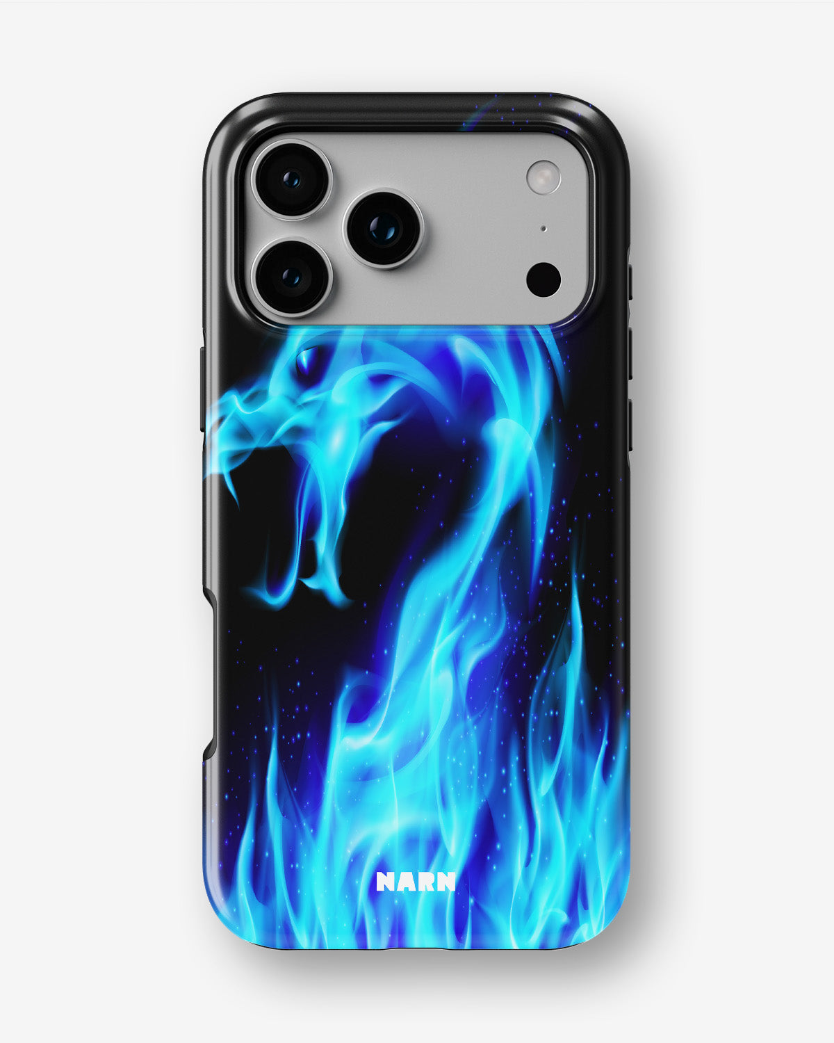 iPhone 18 Pro Tough Case – Blue Flames Dragon - View 1