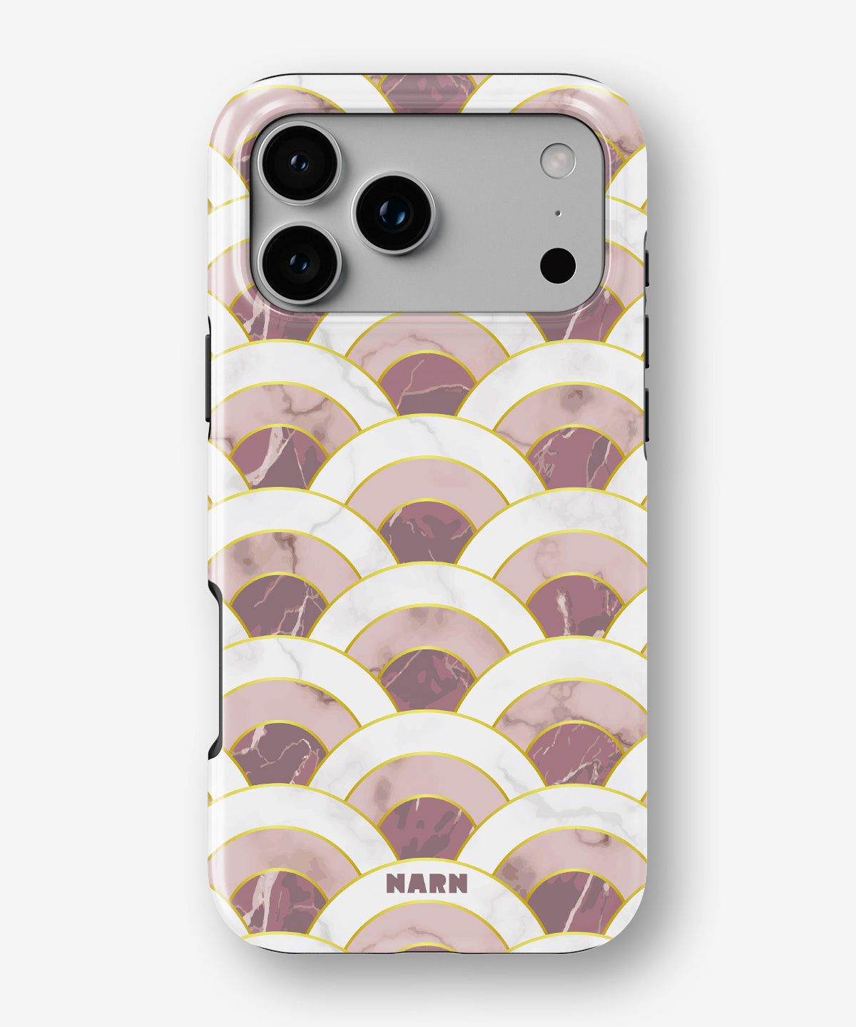 iPhone 18 Pro Tough Case – Pink Marble Waves - View 1