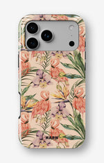 iPhone 18 Pro Tough Case – Flamingos & Flowers - View 1