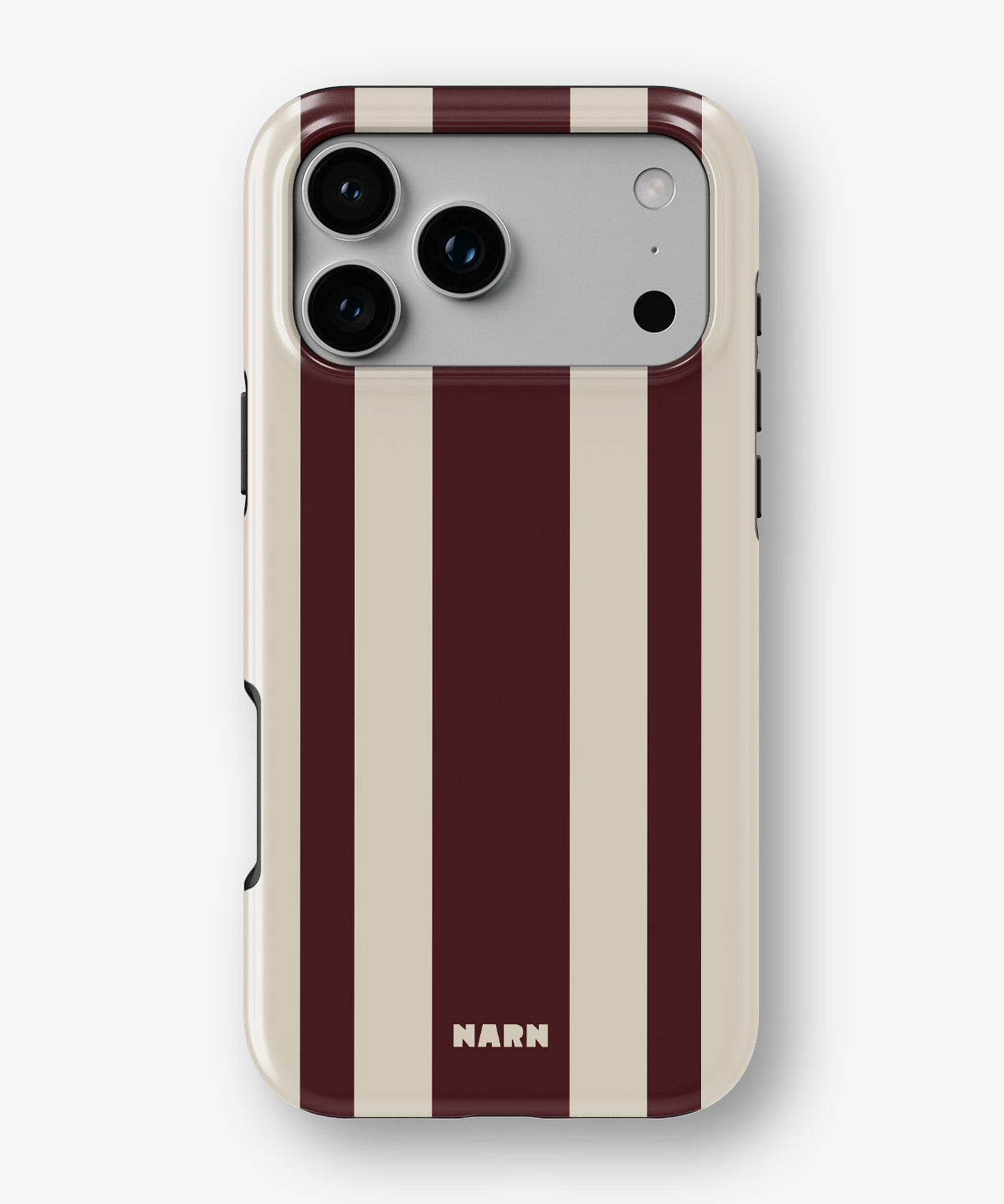 iPhone 18 Pro Tough Case – Bordeaux Stripe - View 1