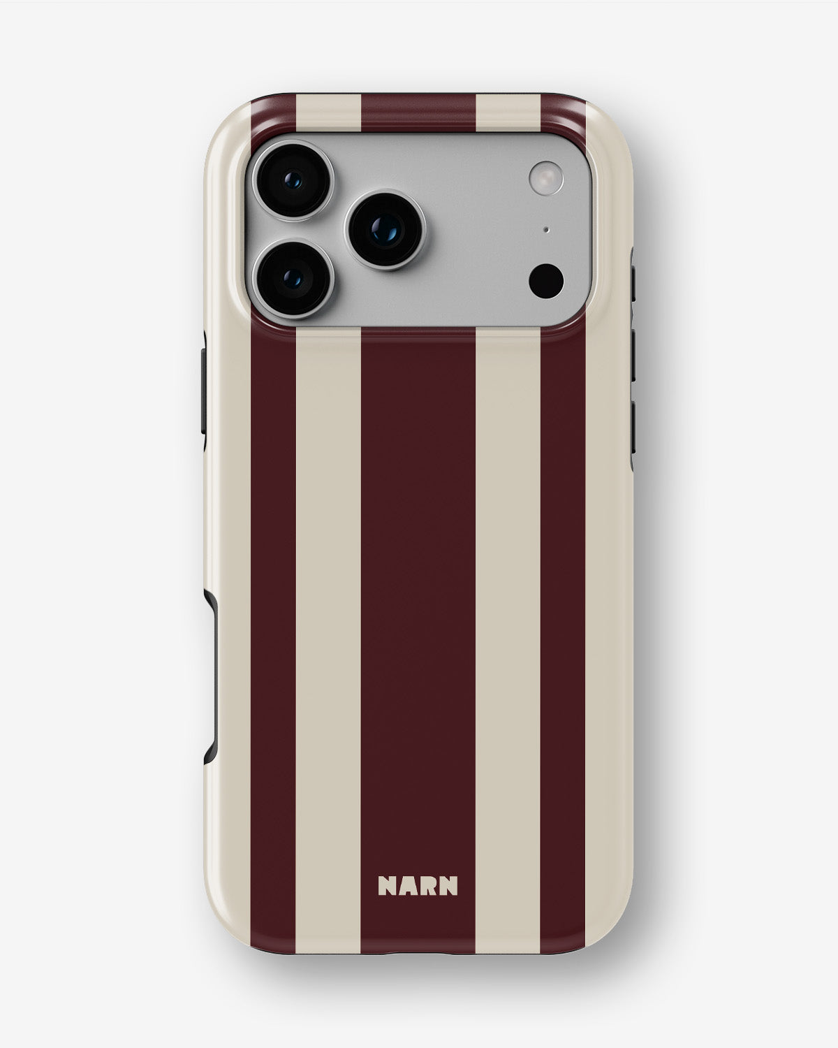 iPhone 18 Pro Tough Case – Bordeaux Stripe - View 1
