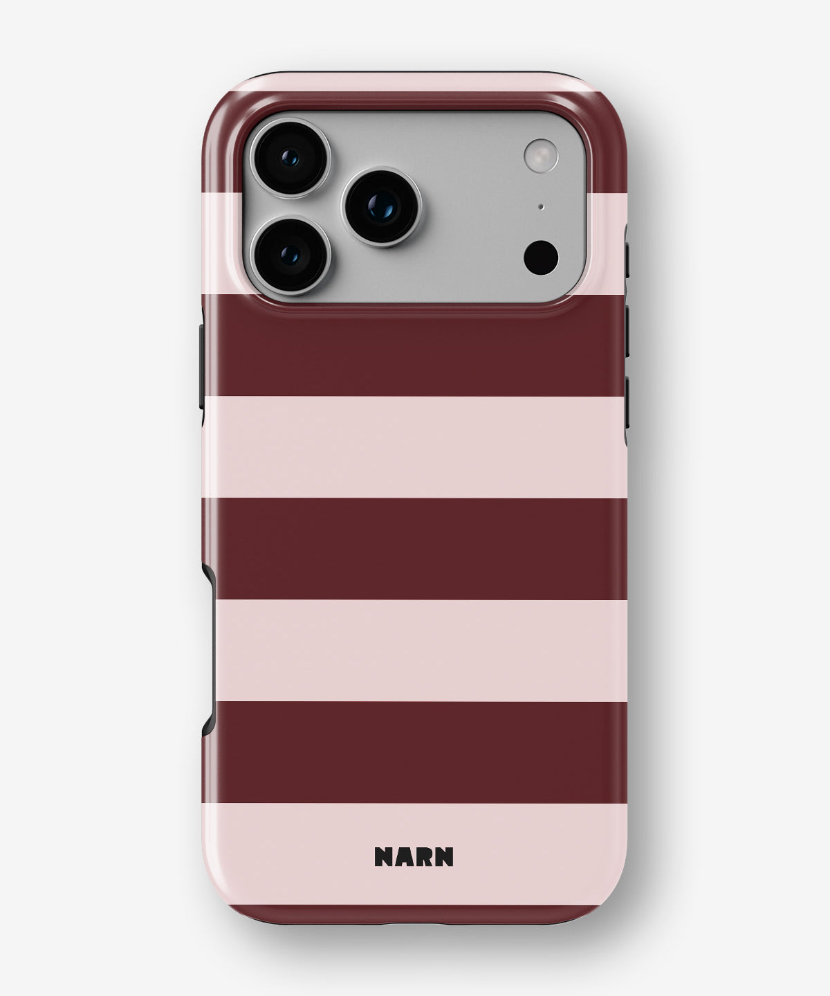 iPhone 18 Pro Tough Case – Cranberry Stripe - View 1