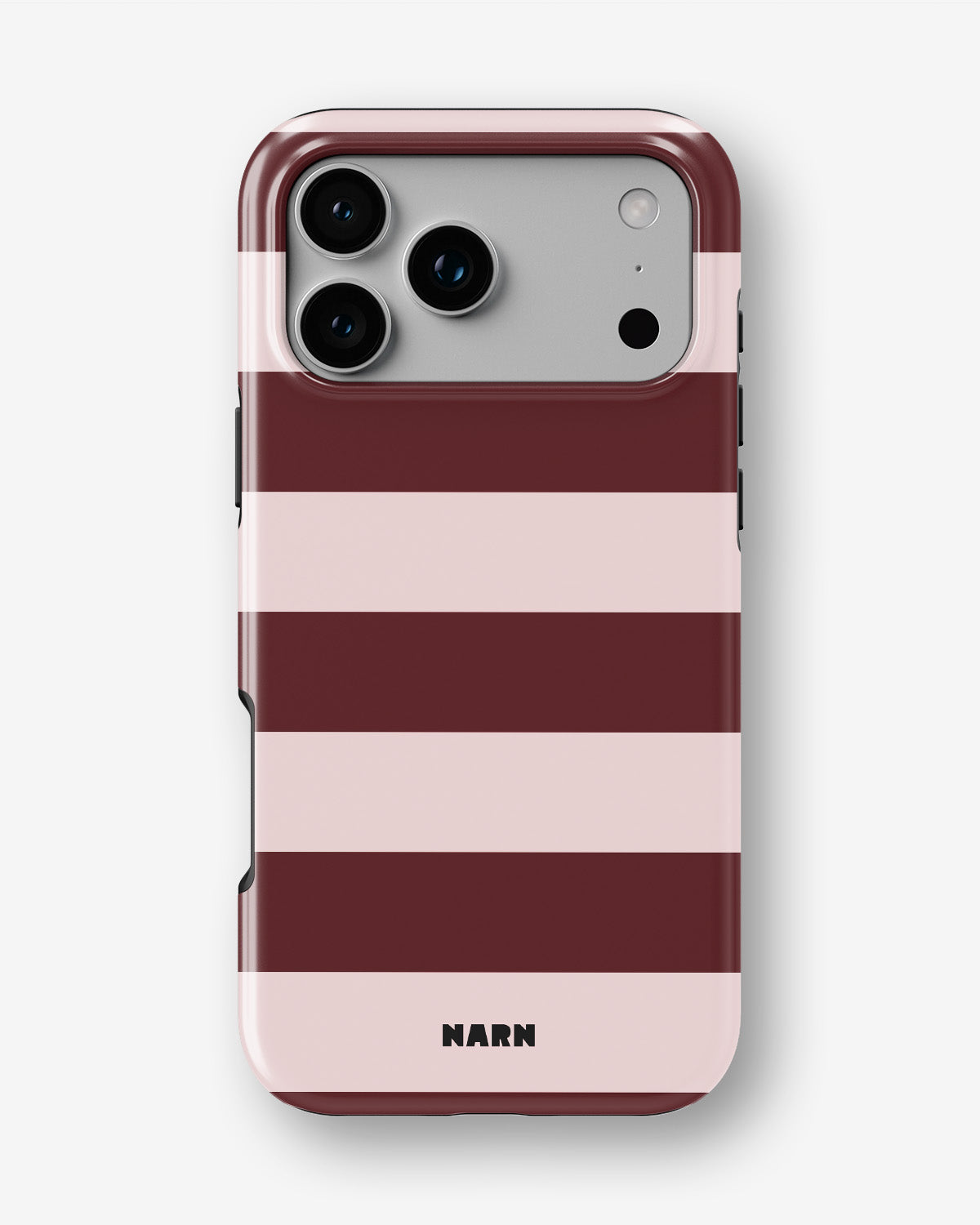 iPhone 18 Pro Tough Case – Cranberry Stripe - View 1