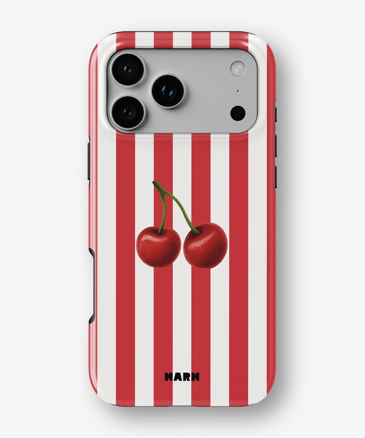 iPhone 18 Pro Tough Case – Cherry Stripes - View 1