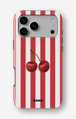 iPhone 18 Pro Tough Case – Cherry Stripes - View 1