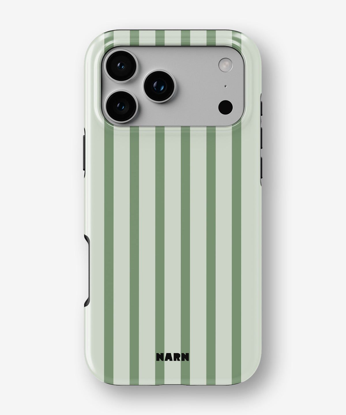 iPhone 18 Pro Tough Case – Sage Stripes - View 1
