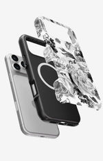 iPhone 18 Pro Tough Case – Black & White Bloom - View 2