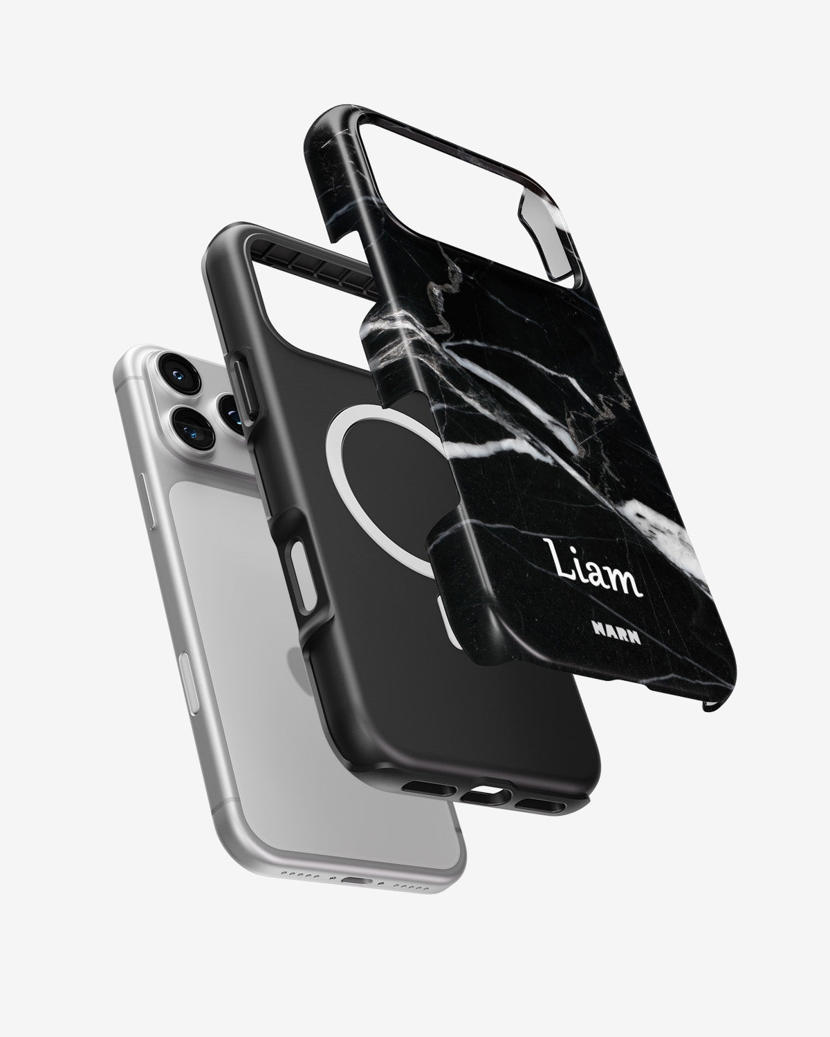 iPhone 18 Pro Tough Case – Custom - Black Marble - View 2