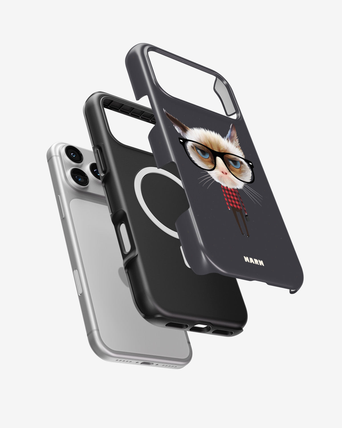 iPhone 18 Pro Tough Case – Hipster Cat - View 2