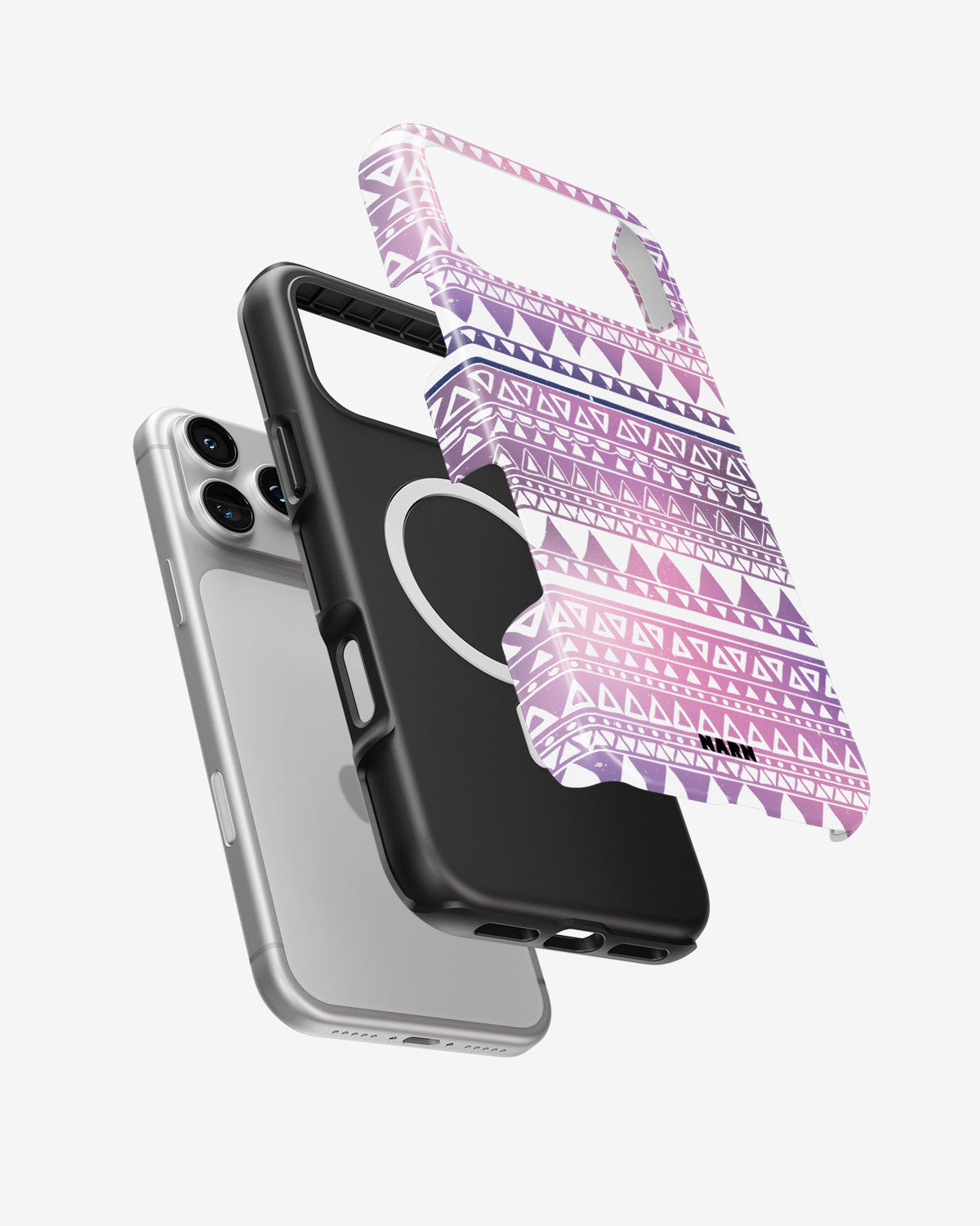 iPhone 18 Pro Tough Case – Purple Aztec - View 2