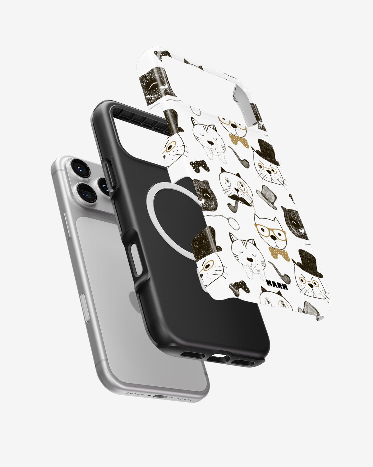 iPhone 18 Pro Tough Case – Cartoon Cats - View 2